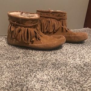 Lucky Brand Fringe Booties
